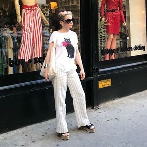 ⚡️SOLD✨💫Pinstriped White Pants